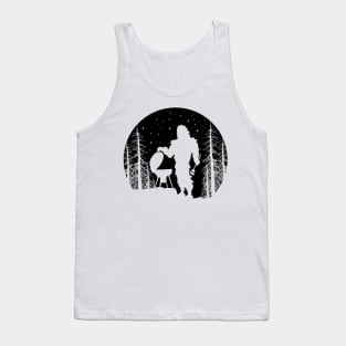 Bigfoot Camping Silhouette Tank Top